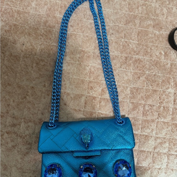 Kurt Geiger metallic Blue Women's Bag with Gem Accents - Picture 2 of 2
